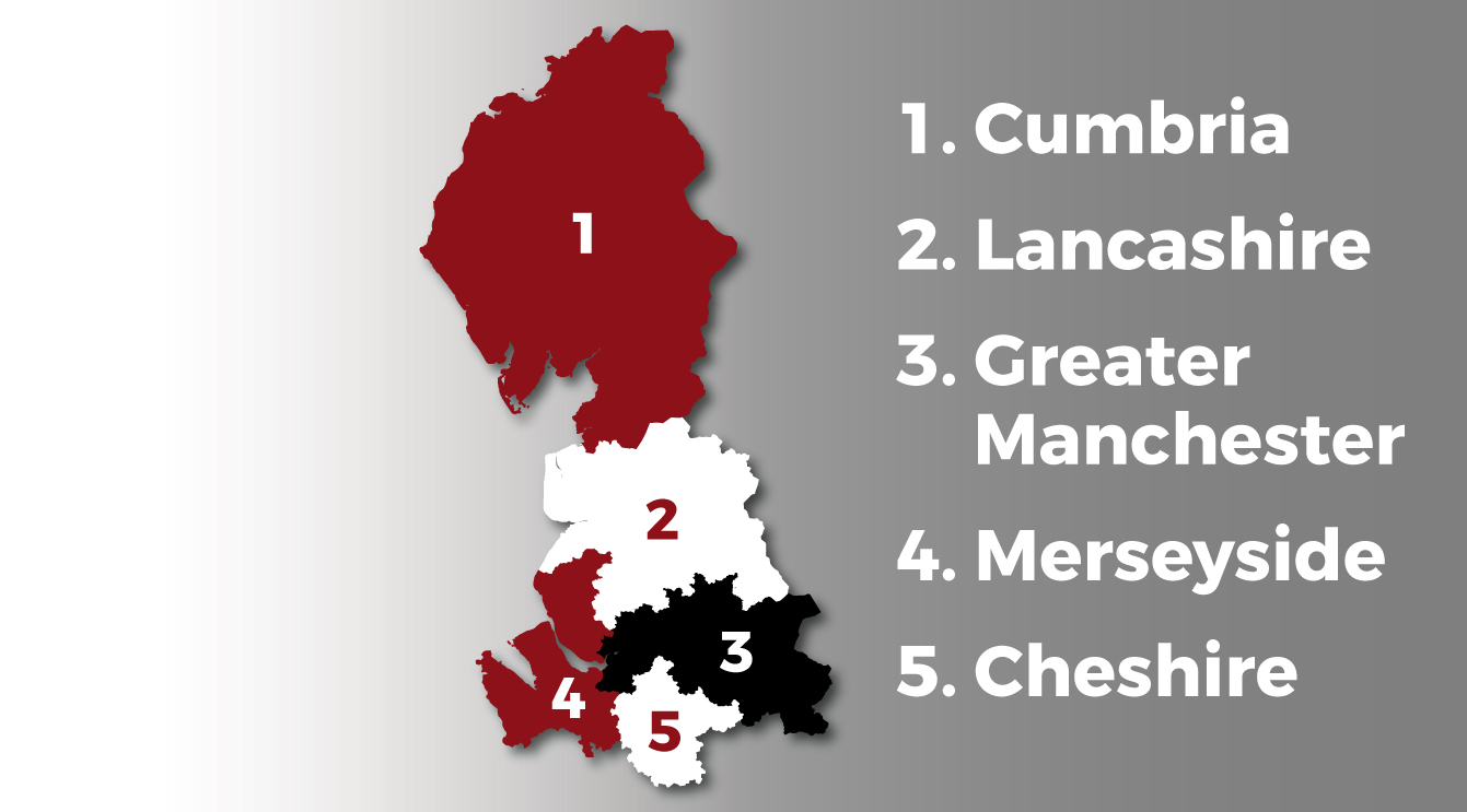 North West England Saracens Furniture MAP 1